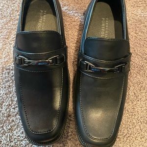 Boys black new dress shoes